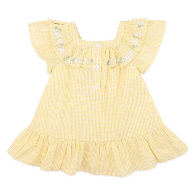 B&eacute;b&eacute; Libby Check Dress w Embroidered Yoke 00-2Y image number 1
